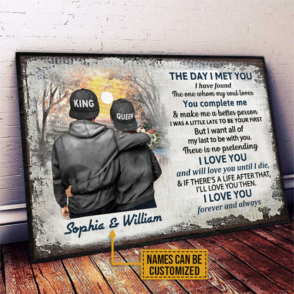 Personalized Family Couple The Day I Met Custom Poster