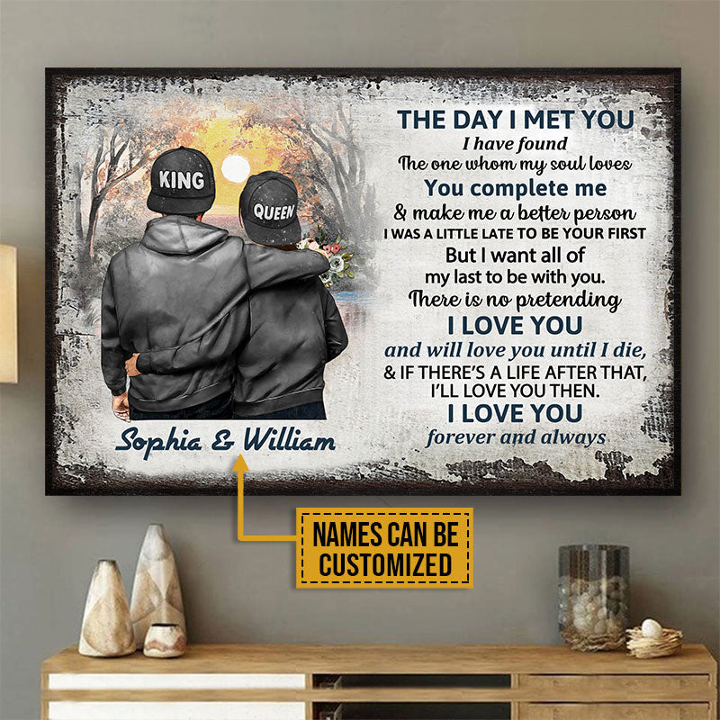 Personalized Family Couple The Day I Met Custom Poster