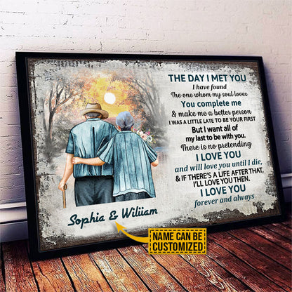 Personalized Family Old Couple The Day I Met Customized Poster