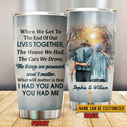 Personalized Family Old Couple When We Get Customized Tumbler