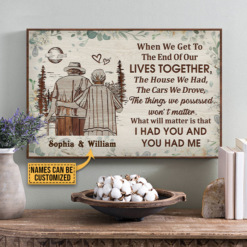 Personalized Family Old Couple When We Get Floral Custom Poster