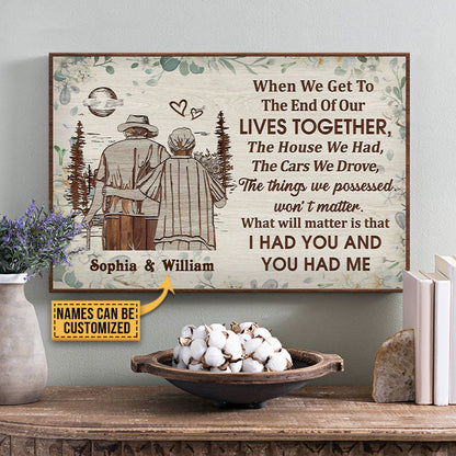 Personalized Family Old Couple When We Get Floral Custom Poster