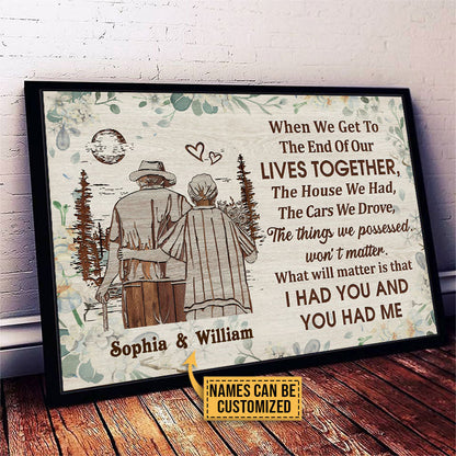 Personalized Family Old Couple When We Get Floral Custom Poster
