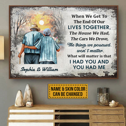 Personalized Family Old Couple When We Get Skin Custom Poster