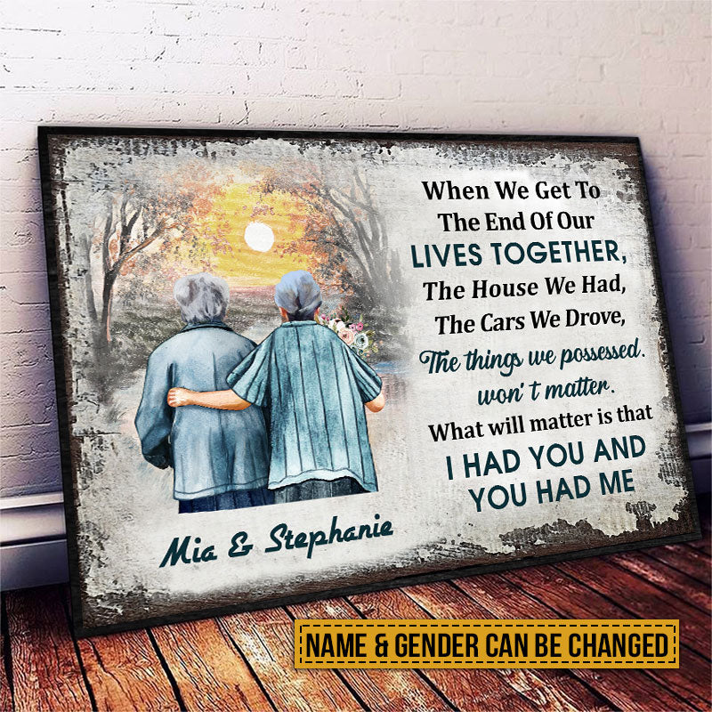 Personalized Family Pride Old Couple When We Get Custom Poster