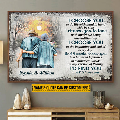 Personalized Family Quote Old Couple Customized Poster
