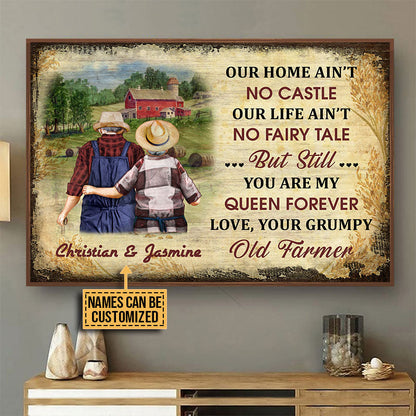 Personalized Farm Old Couple Our Home Custom Poster