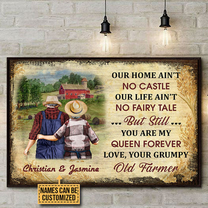 Personalized Farm Old Couple Our Home Custom Poster