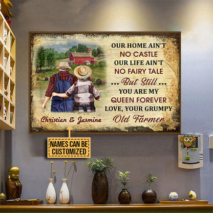 Personalized Farm Old Couple Our Home Custom Poster