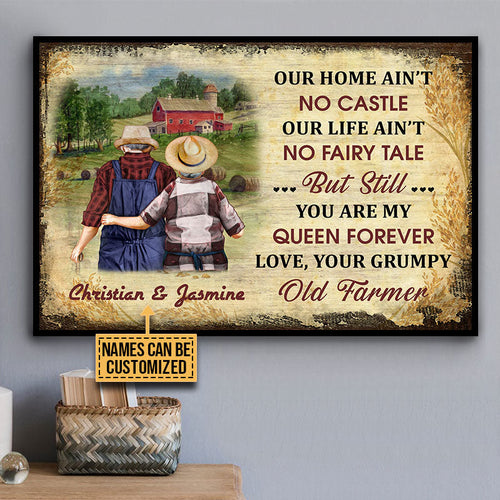 Personalized Farm Old Couple Our Home Custom Poster