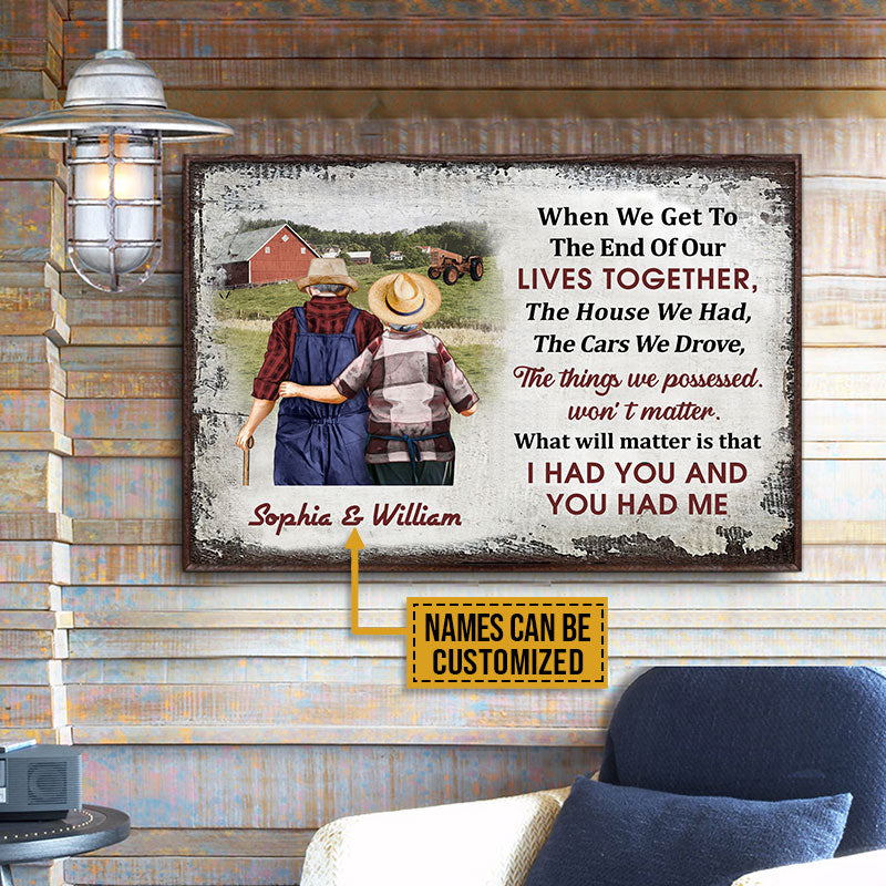 Personalized Farm Old Couple When We Get Custom Poster