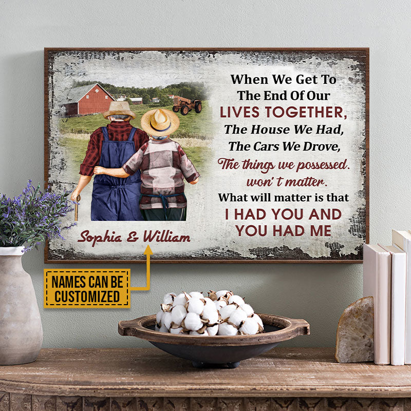 Personalized Farm Old Couple When We Get Custom Poster