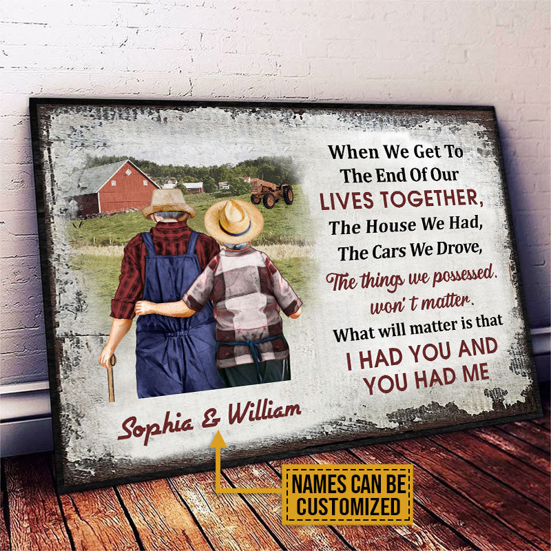 Personalized Farm Old Couple When We Get Custom Poster