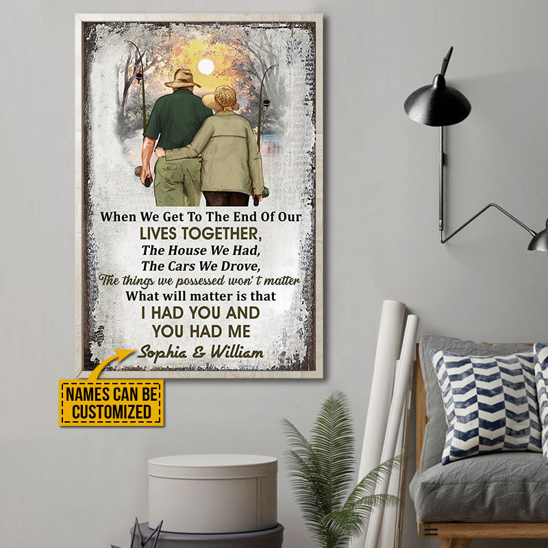 Personalized Fishing Vertical Old Couple When We Get Custom Poster