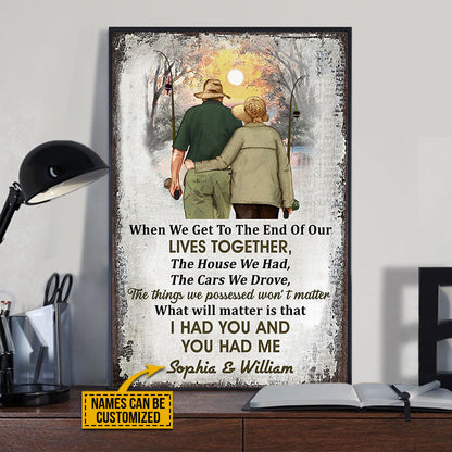 Personalized Fishing Vertical Old Couple When We Get Custom Poster