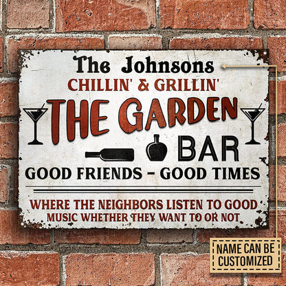 Personalized Garden Bar Beer Good Music Custom Classic Metal Signs