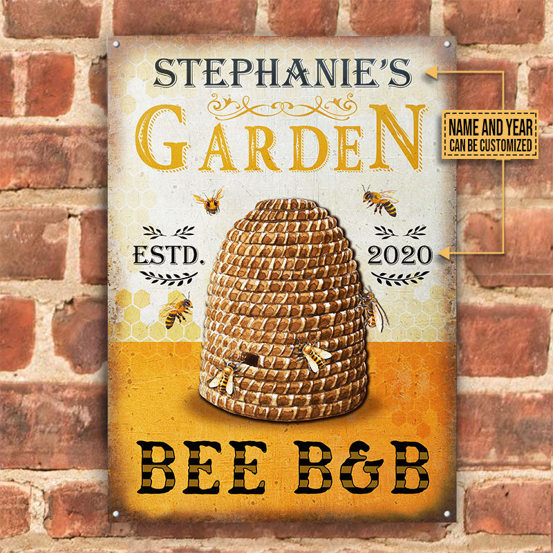 Personalized Garden Bee Hives Customized Classic Metal Signs