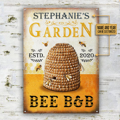 Personalized Garden Bee Hives Customized Classic Metal Signs