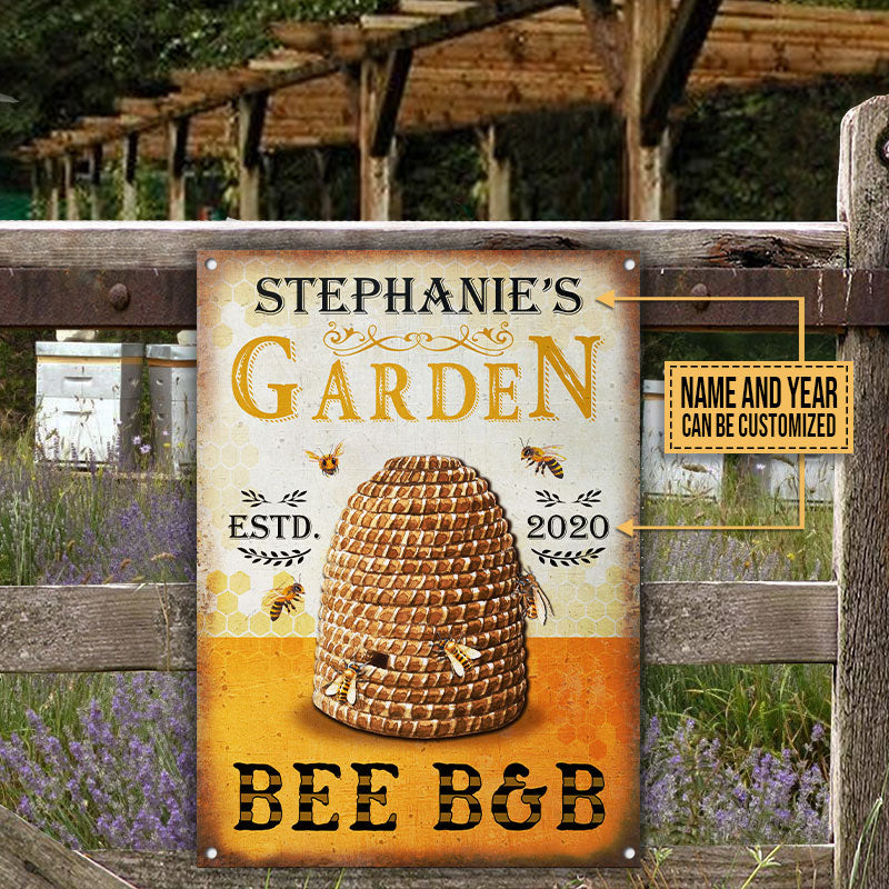 Personalized Garden Bee Hives Customized Classic Metal Signs