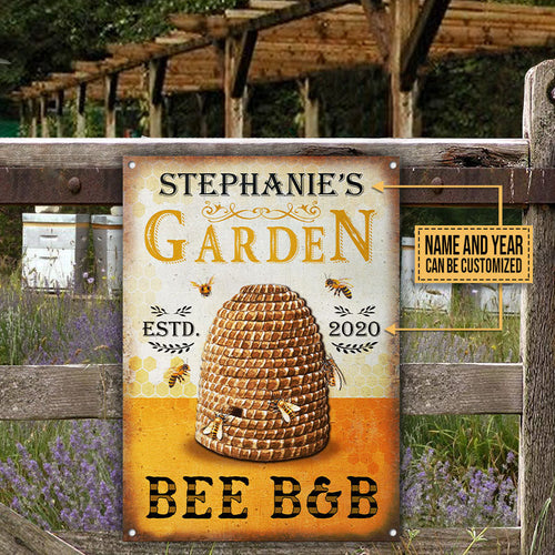 Personalized Garden Bee Hives Customized Classic Metal Signs