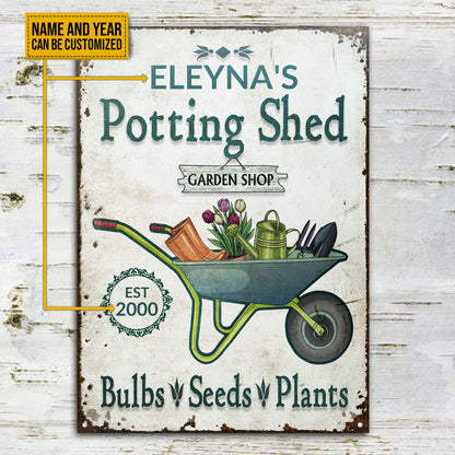 Personalized Garden Shop Bulbs Seeds Customized Classic Metal Signs
