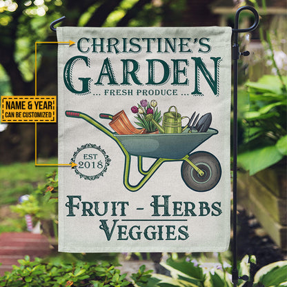 Personalized Garden Herbs And Veggie Customized Flag
