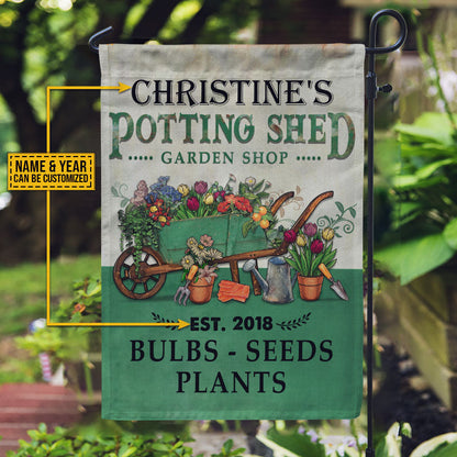 Personalized Garden Potting Shed Plants Customized Flag