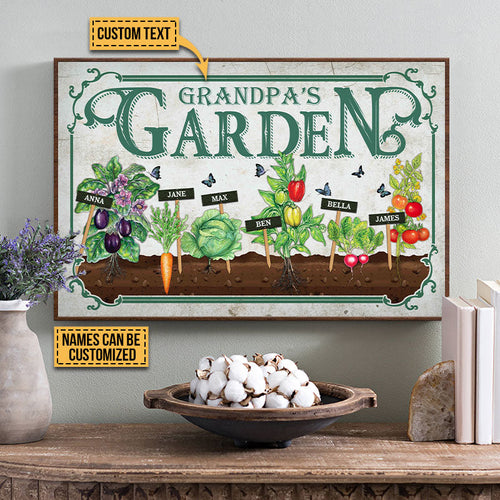 Personalized Garden Vegetables Customized Poster