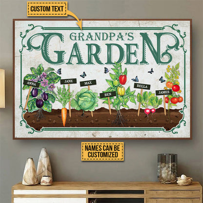 Personalized Garden Vegetables Customized Poster
