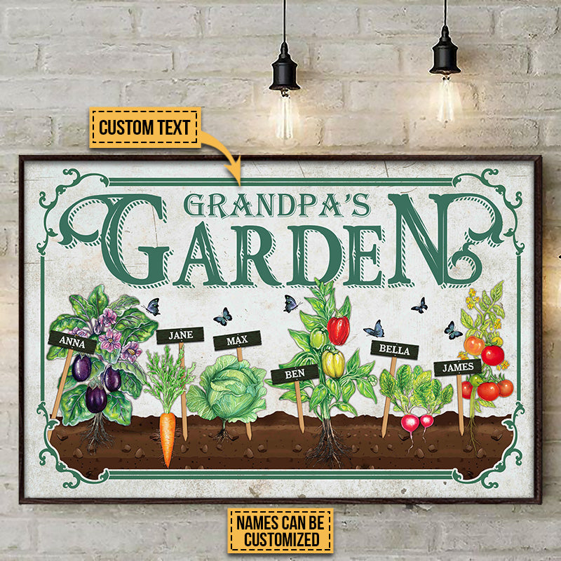 Personalized Garden Vegetables Customized Poster