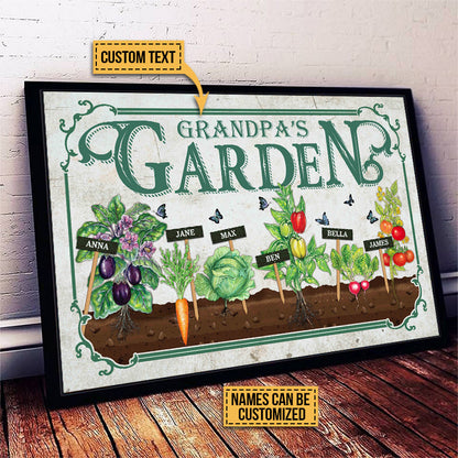 Personalized Garden Vegetables Customized Poster
