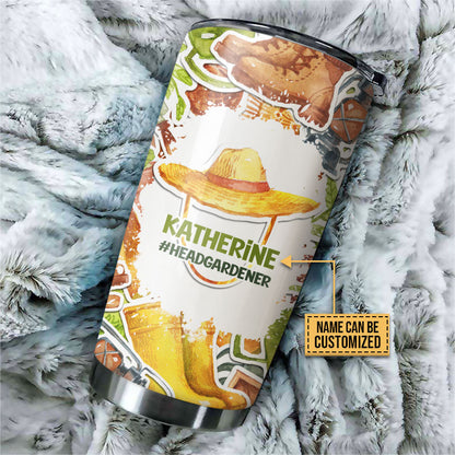 Personalized Gardening Head Gardener Custom Tumbler