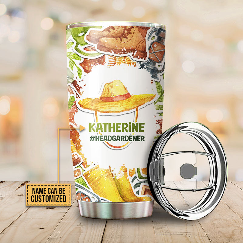 Personalized Gardening Head Gardener Custom Tumbler