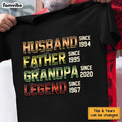 Personalized Gift For Grandpa Husband Legend Shirt - Hoodie - Sweatshirt