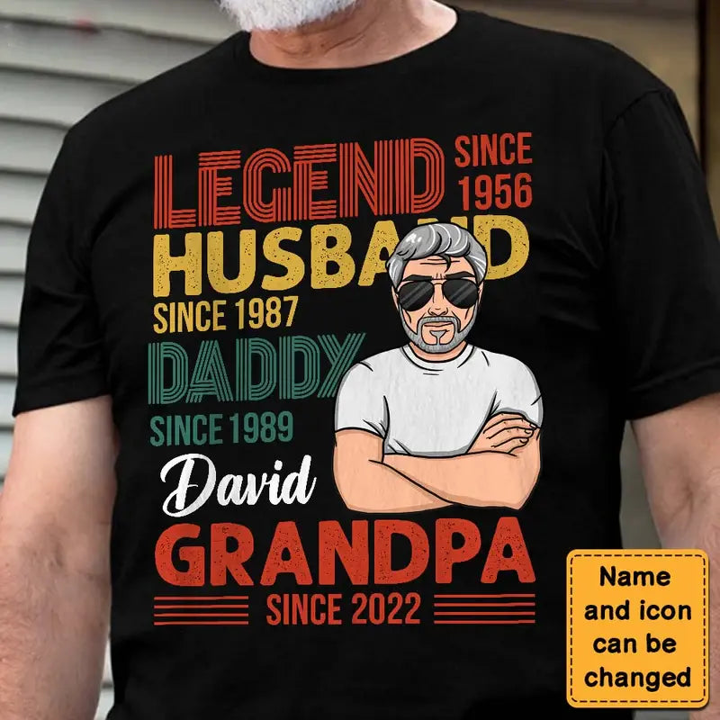 Personalized Gift For Grandpa Legend Shirt - Hoodie - Sweatshirt Shirts & Tops The Next Custom Gift