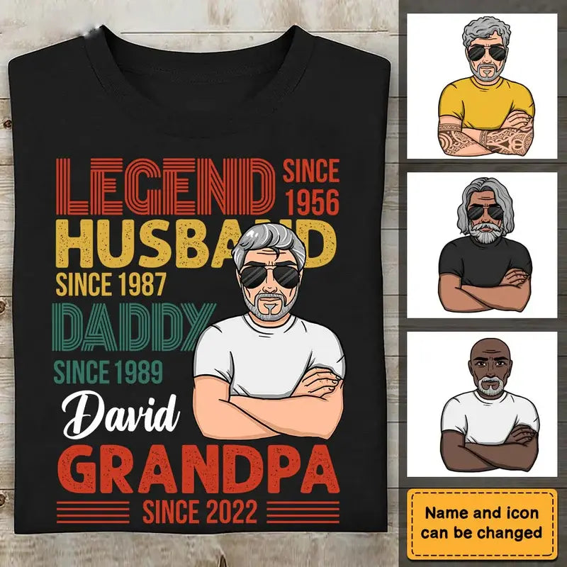 Personalized Gift For Grandpa Legend Shirt - Hoodie - Sweatshirt Shirts & Tops The Next Custom Gift