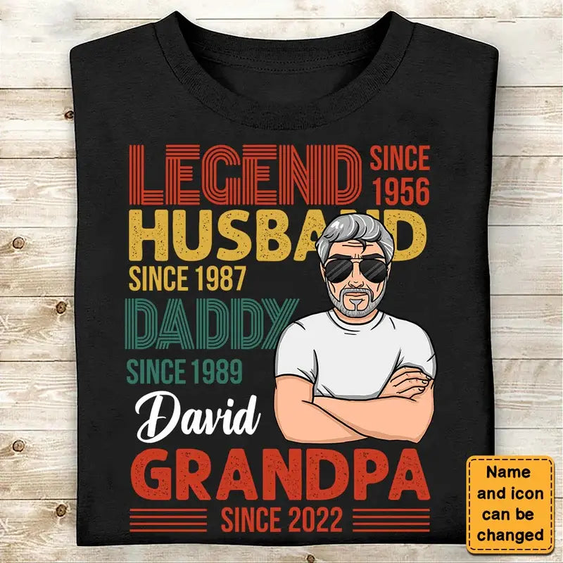 Personalized Gift For Grandpa Legend Shirt - Hoodie - Sweatshirt Shirts & Tops The Next Custom Gift