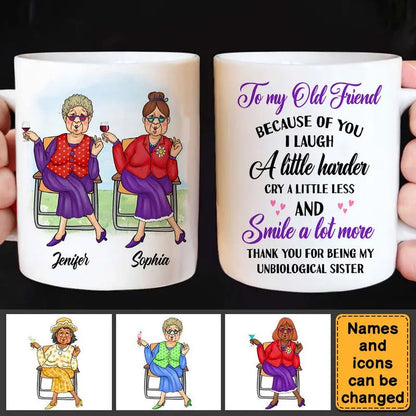 Personalized Gift for Friends Smile A Lot More Accent Mug The Next Custom Gift