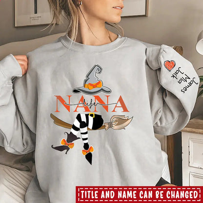 Personalized Grandma Life Witch With Grandkids Halloween Sweatshirt Shirts & Tops The Next Custom Gift