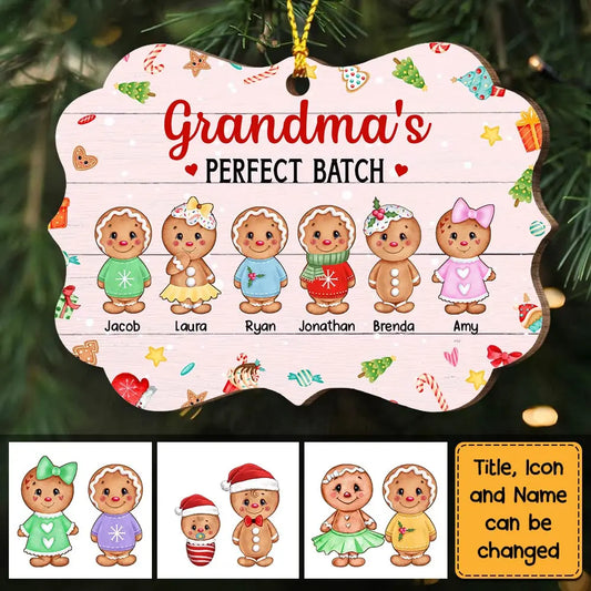 Personalized Grandma's Perfect Batch Gingerbread Benelux Ornament OB54 32O47 ornament The Next Custom Gift