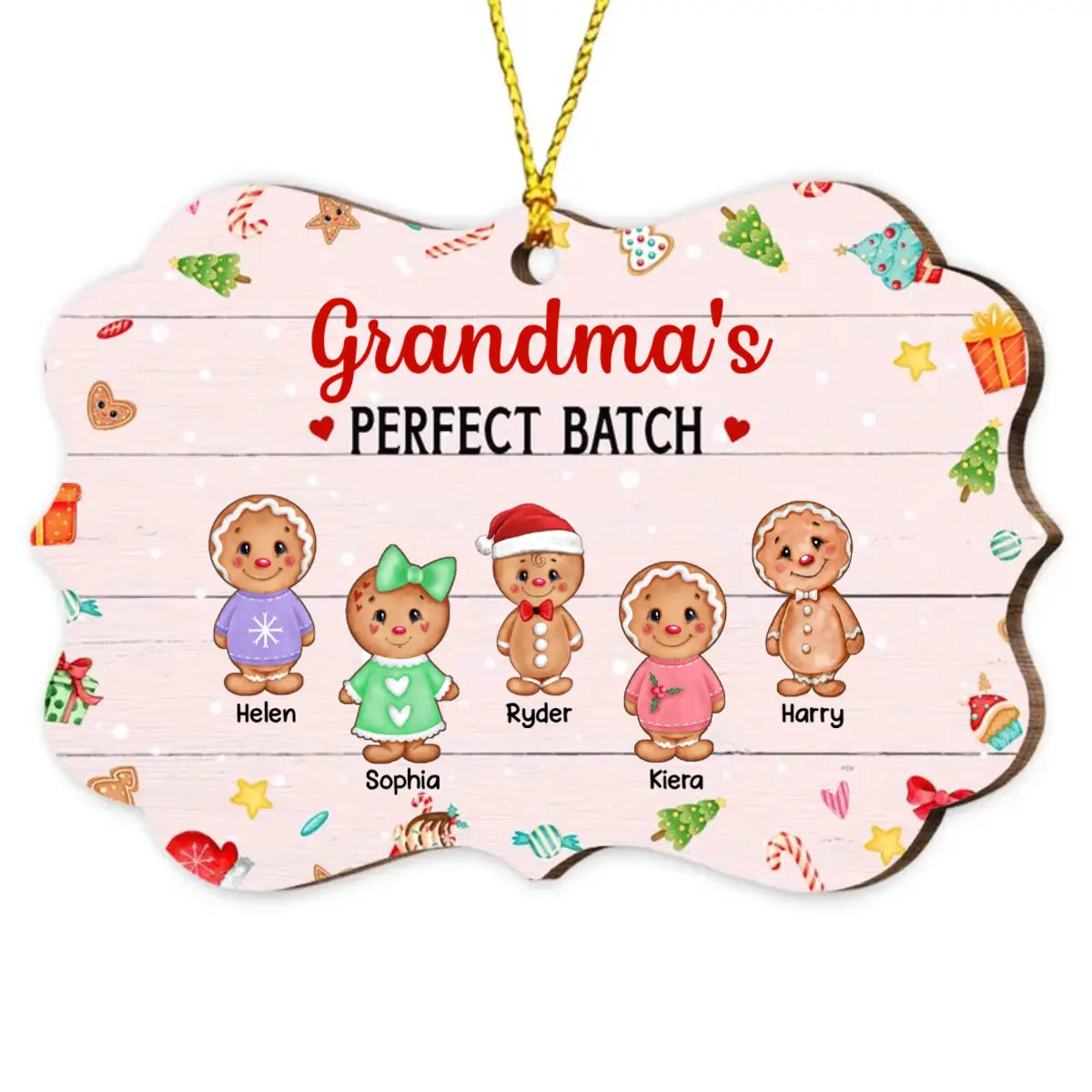 Personalized Grandma's Perfect Batch Gingerbread Benelux Ornament OB54 32O47 ornament The Next Custom Gift