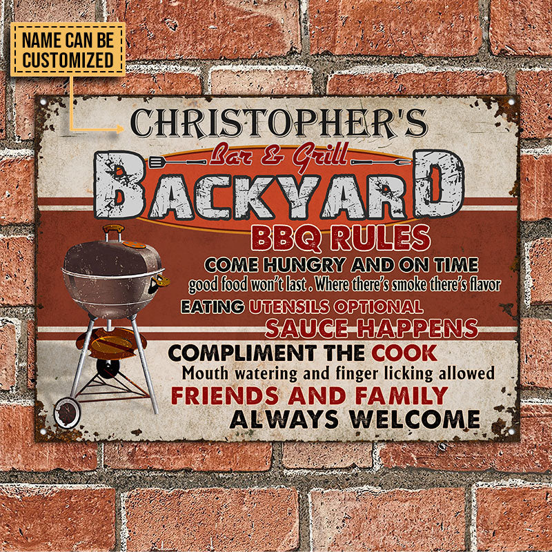 Personalized Grilling Come Hungry Customized Classic Metal Signs