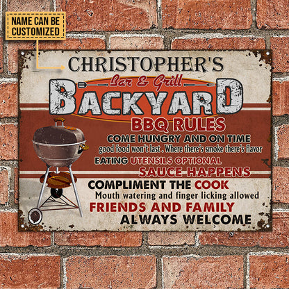 Personalized Grilling Come Hungry Customized Classic Metal Signs