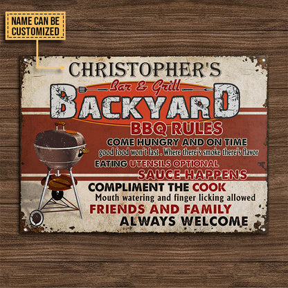 Personalized Grilling Come Hungry Customized Classic Metal Signs