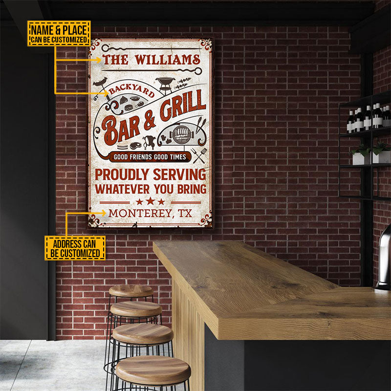 Personalized Grilling Good Friends Proudly Custom Poster