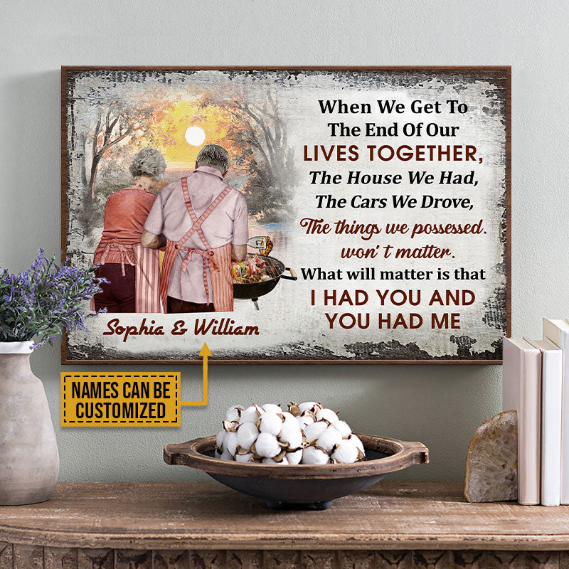 Personalized Grilling Old Couple When We Get Custom Poster