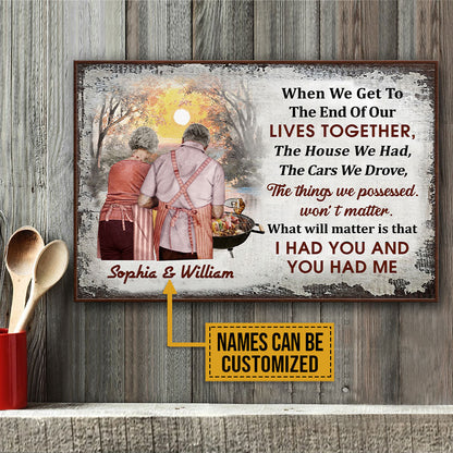 Personalized Grilling Old Couple When We Get Custom Poster
