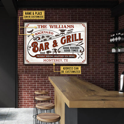 Personalized Grilling Proudly Serving You Bring Customized Poster