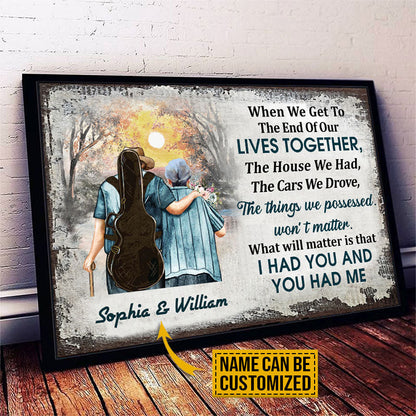 Personalized Guitar Old Couple When We Get Custom Poster
