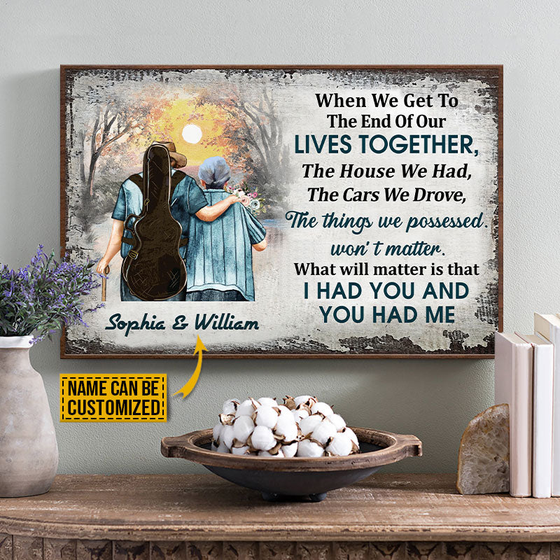 Personalized Guitar Old Couple When We Get Custom Poster